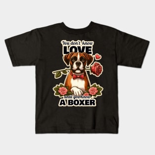 Boxer Valentine's day Kids T-Shirt